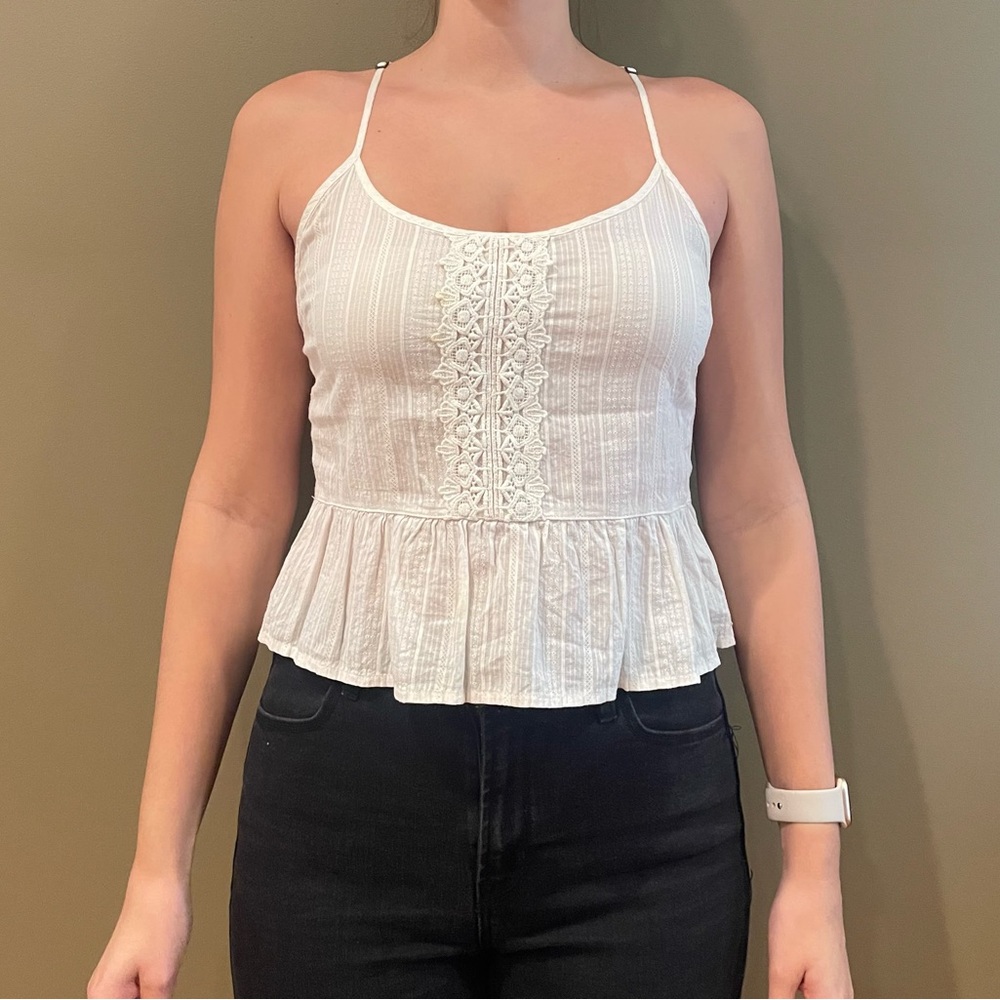 Garage Cropped Peplum Tank